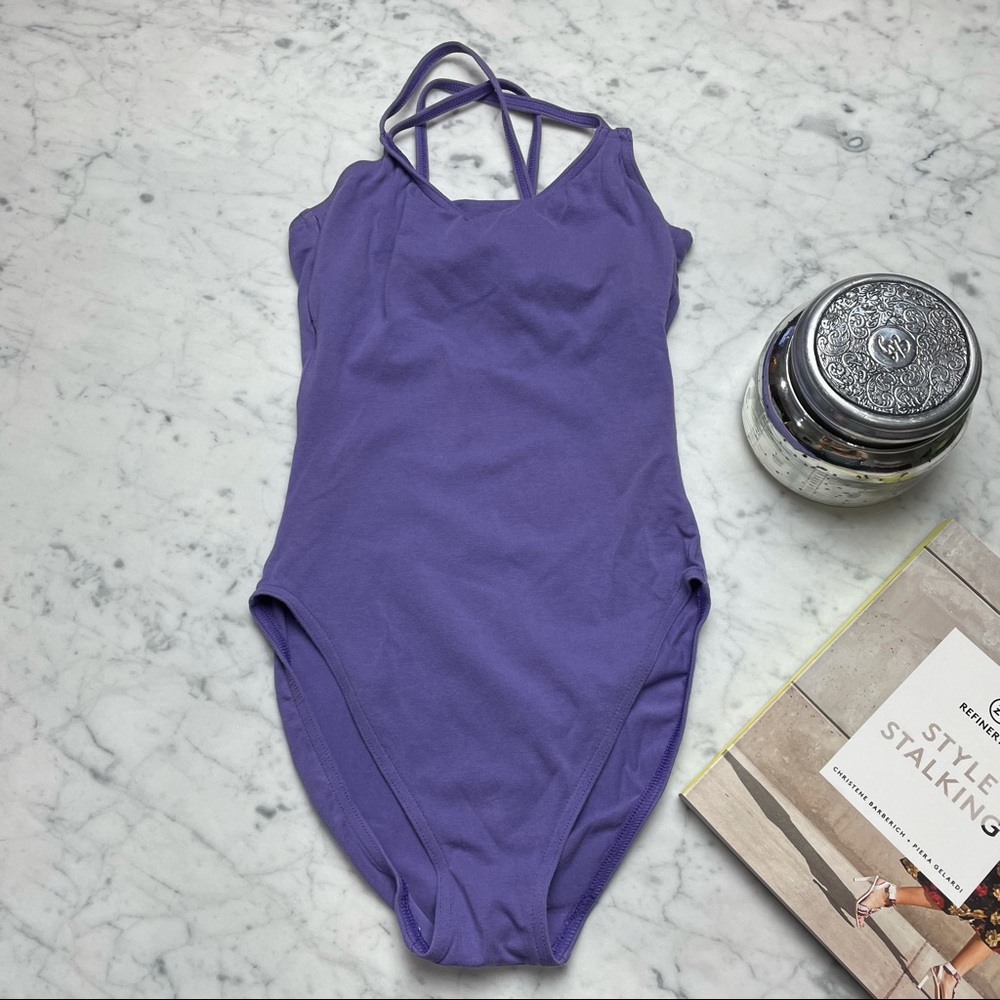 Capezio Purple Strappy Racerback Dance Bodysuit